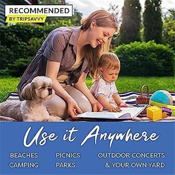 Picnic Blankets Dual Layers Picnic Blanket 60 X 75 Outdoor Water-Resistant Mat - Picture 5 of 7